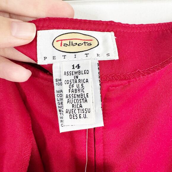 VTG Talbots Petites Red Schoolgirl Skort Preppy Bold Classic Academia NEW 14 - Picture 9 of 13